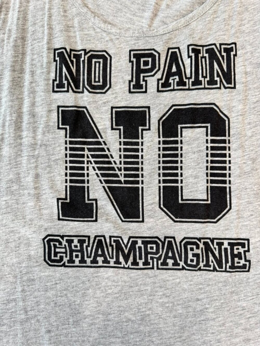 Torrid Active Grey Sleeveless "No Pain No Champagne" Top Size 3X I42 - Picture 2 of 5